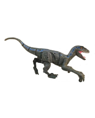 Радиоуправляемый динозавр SUNMIR Велоцираптор (синий), звук, свет