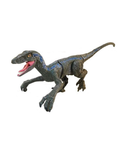 Радиоуправляемый динозавр SUNMIR Велоцираптор (синий), звук, свет