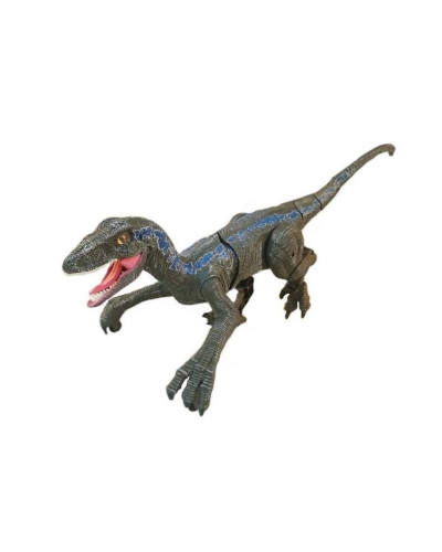 Радиоуправляемый динозавр SUNMIR Велоцираптор (синий), звук, свет