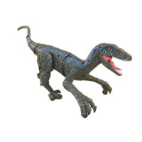 Радиоуправляемый динозавр SUNMIR Велоцираптор (синий), звук, свет