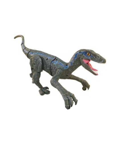Радиоуправляемый динозавр SUNMIR Велоцираптор (синий), звук, свет