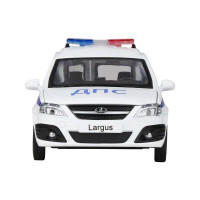 Машина "АВТОПАНОРАМА" LADA LARGUS "Полиция", 1/24, свет, звук, инерция, в/к 24,5*12,5*10,5 см