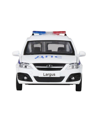 Машина "АВТОПАНОРАМА" LADA LARGUS "Полиция", 1/24, свет, звук, инерция, в/к 24,5*12,5*10,5 см