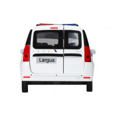 Машина "АВТОПАНОРАМА" LADA LARGUS "Полиция", 1/24, свет, звук, инерция, в/к 24,5*12,5*10,5 см