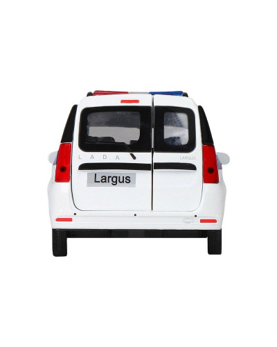 Машина "АВТОПАНОРАМА" LADA LARGUS "Полиция", 1/24, свет, звук, инерция, в/к 24,5*12,5*10,5 см