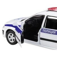 Машина "АВТОПАНОРАМА" LADA LARGUS "Полиция", 1/24, свет, звук, инерция, в/к 24,5*12,5*10,5 см