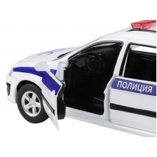 Машина "АВТОПАНОРАМА" LADA LARGUS "Полиция", 1/24, свет, звук, инерция, в/к 24,5*12,5*10,5 см