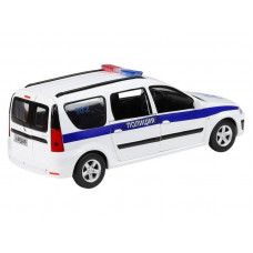 Машина "АВТОПАНОРАМА" LADA LARGUS "Полиция", 1/24, свет, звук, инерция, в/к 24,5*12,5*10,5 см