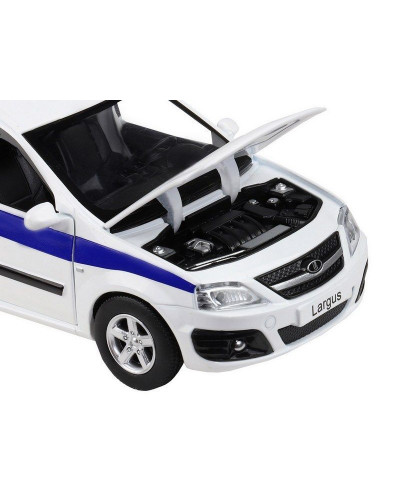 Машина "АВТОПАНОРАМА" LADA LARGUS "Полиция", 1/24, свет, звук, инерция, в/к 24,5*12,5*10,5 см