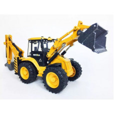 Металлический колесный экскаватор HUI NA TOYS 1/50