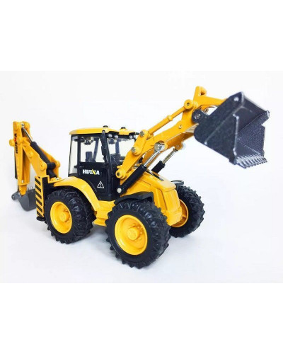 Металлический колесный экскаватор HUI NA TOYS 1/50