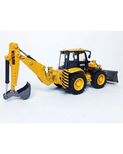 Металлический колесный экскаватор HUI NA TOYS 1/50