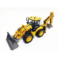 Металлический колесный экскаватор HUI NA TOYS 1/50