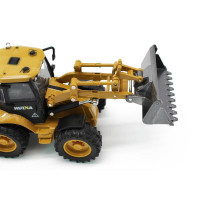 Металлический колесный экскаватор HUI NA TOYS 1/50