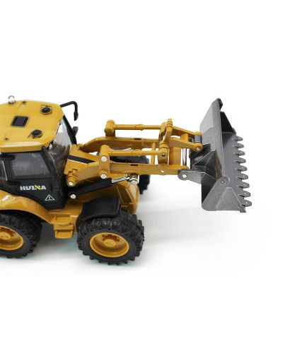 Металлический колесный экскаватор HUI NA TOYS 1/50