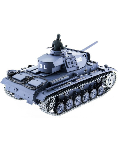 Р/У танк Heng Long 1/16 Panzerkampfwagen III (Германия) 2.4G RTR PRO темно-серый