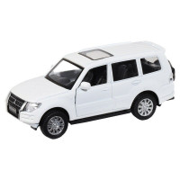 Машина "АВТОПАНОРАМА" Mitsubishi Pajero 4WD Tubro, белый, 1/43, инерция, в/к 17,5*12,5*6,5 см