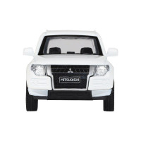 Машина "АВТОПАНОРАМА" Mitsubishi Pajero 4WD Tubro, белый, 1/43, инерция, в/к 17,5*12,5*6,5 см