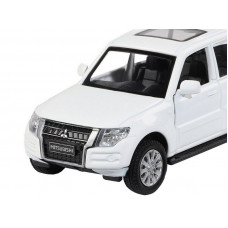 Машина "АВТОПАНОРАМА" Mitsubishi Pajero 4WD Tubro, белый, 1/43, инерция, в/к 17,5*12,5*6,5 см