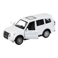 Машина "АВТОПАНОРАМА" Mitsubishi Pajero 4WD Tubro, белый, 1/43, инерция, в/к 17,5*12,5*6,5 см