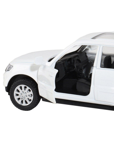 Машина "АВТОПАНОРАМА" Mitsubishi Pajero 4WD Tubro, белый, 1/43, инерция, в/к 17,5*12,5*6,5 см