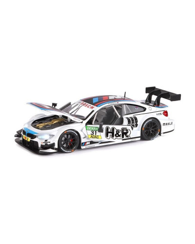 Машина "АВТОПАНОРАМА" BMW M4, белый, 1/24, свет, звук, в/к 24,5*12,5*10,5 см