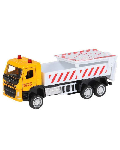 Машина "АВТОПАНОРАМА" VOLVO FM "Дорожные службы", желтый, 1/72, инерция, в/к 17,5*13*6,5 см