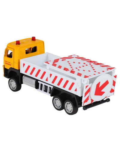 Машина "АВТОПАНОРАМА" VOLVO FM "Дорожные службы", желтый, 1/72, инерция, в/к 17,5*13*6,5 см