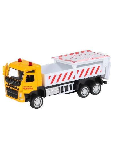 Машина "АВТОПАНОРАМА" VOLVO FM "Дорожные службы", желтый, 1/72, инерция, в/к 17,5*13*6,5 см