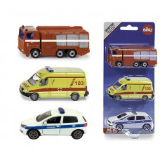 Набор машин Siku 1819RUS Служба спасения 1/55, 3шт, белый/желтый/красный