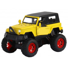 Машина "АВТОПАНОРАМА" "Внедорожник", желтый, 1/32, свет, звук, инерция, в/к 19*10*12,5 см