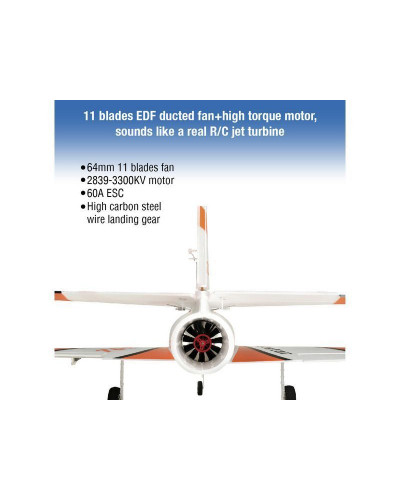 Радиоуправляемый самолет Top RC Jet Star Pro оранжевый 800мм импеллер 64мм 2.4G 4-ch LiPo RTF