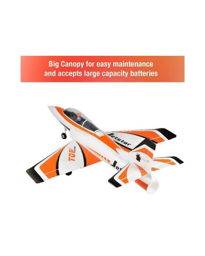 Радиоуправляемый самолет Top RC Jet Star Pro оранжевый 800мм импеллер 64мм 2.4G 4-ch LiPo RTF