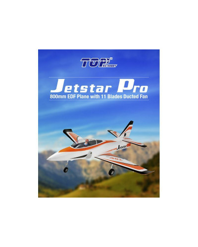 Радиоуправляемый самолет Top RC Jet Star Pro оранжевый 800мм импеллер 64мм 2.4G 4-ch LiPo RTF