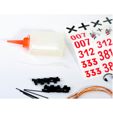 Набор наклеек и аксессуаров для танка Tiger 1 (поздняя версия, пластиковое шасси), неокрашен