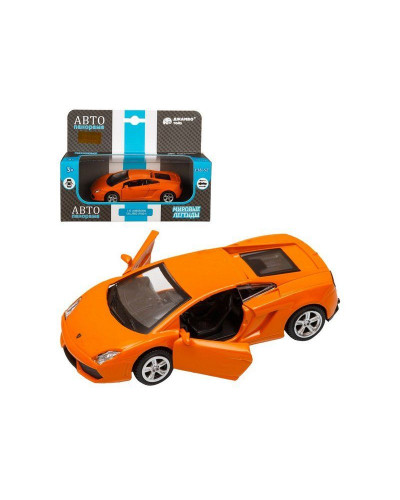Машина "АВТОПАНОРАМА" Lamborghini Gallardo LP560-4, оранжевый, 1/43, инерция, в/к 17,5*12,5*6,5 см