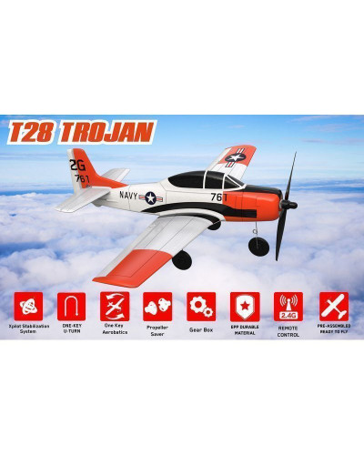 Радиоуправляемый самолет Volantex RC T28 400мм 2.4G 4ch LiPo RTF with Gyro