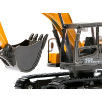 Машина "АВТОПАНОРАМА" ЭКСКАВАТОР НА ГУСЕНИЦАХ, 1/50, желтый, свет, звук, в/к 25*10*13 см