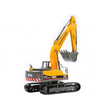 Машина "АВТОПАНОРАМА" ЭКСКАВАТОР НА ГУСЕНИЦАХ, 1/50, желтый, свет, звук, в/к 25*10*13 см