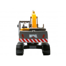 Машина "АВТОПАНОРАМА" ЭКСКАВАТОР НА ГУСЕНИЦАХ, 1/50, желтый, свет, звук, в/к 25*10*13 см