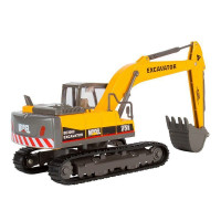 Машина "АВТОПАНОРАМА" ЭКСКАВАТОР НА ГУСЕНИЦАХ, 1/50, желтый, свет, звук, в/к 25*10*13 см