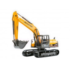 Машина "АВТОПАНОРАМА" ЭКСКАВАТОР НА ГУСЕНИЦАХ, 1/50, желтый, свет, звук, в/к 25*10*13 см