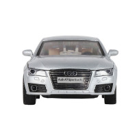 Машина "АВТОПАНОРАМА" Audi A7, серебряный, 1/32, свет, звук, инерция, в/к 17,5*13,5*9 см