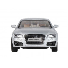Машина "АВТОПАНОРАМА" Audi A7, серебряный, 1/32, свет, звук, инерция, в/к 17,5*13,5*9 см