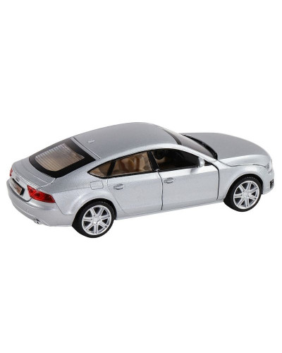 Машина "АВТОПАНОРАМА" Audi A7, серебряный, 1/32, свет, звук, инерция, в/к 17,5*13,5*9 см