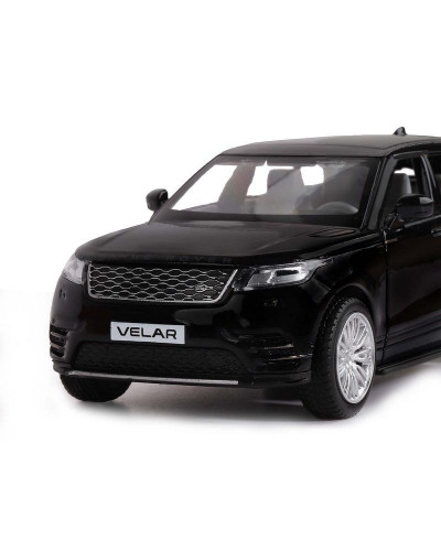 Машина "АВТОПАНОРАМА" Range Rover Velar, черный, 1/32, свет, звук, инерция, в/к 17,5*12,5*6,5