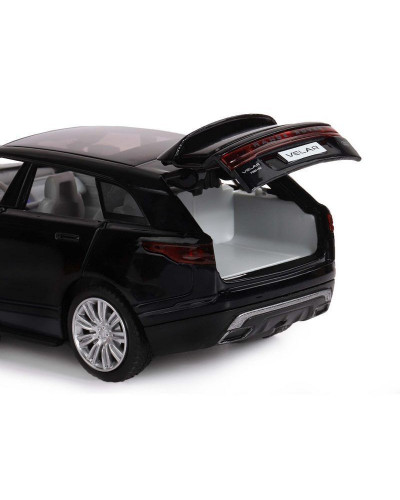 Машина "АВТОПАНОРАМА" Range Rover Velar, черный, 1/32, свет, звук, инерция, в/к 17,5*12,5*6,5