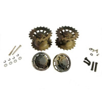 Ведущая звездочка 2 шт и ленивец 2 штуки для танка Tiger (металл) поздняя версия - окрашенная