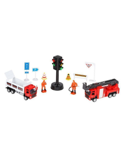 Набор "АВТОПАНОРАМА" "Пожарная служба", 1/72, инерция, в/к 30*13*10 см