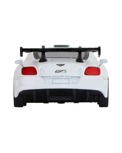 Машина "АВТОПАНОРАМА" Bentley Continental GT3, белый, 1/43, инерция, в/к 17,5*12,5*6,5 см
